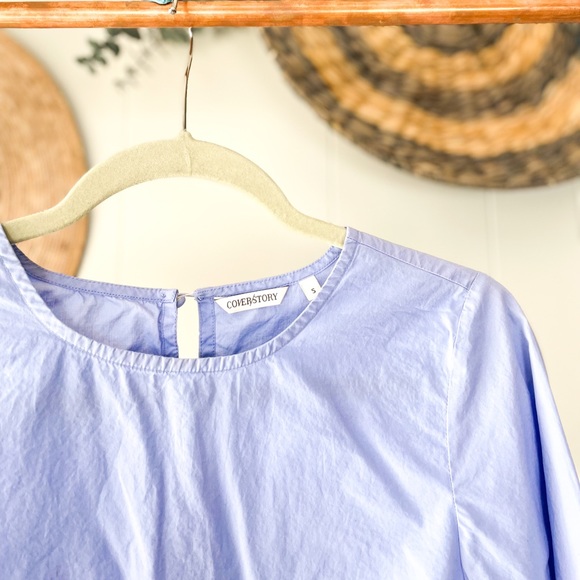 Cover Story Indigo Bell Sleeve Blouse - Picture 3 of 4